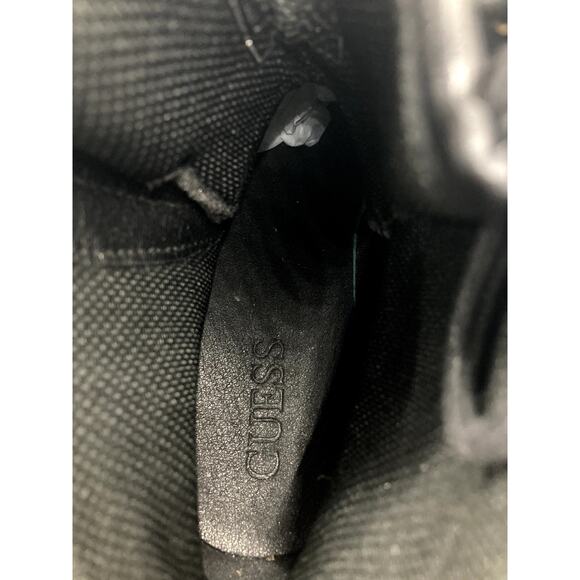 Guess Los Angeles Radford Combat Boots 9.5 M Black Combat Leather Mesh 8" Rise - Picture 8 of 9